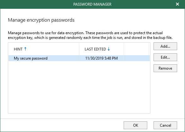 Veeam Office365 Password Manager Overview